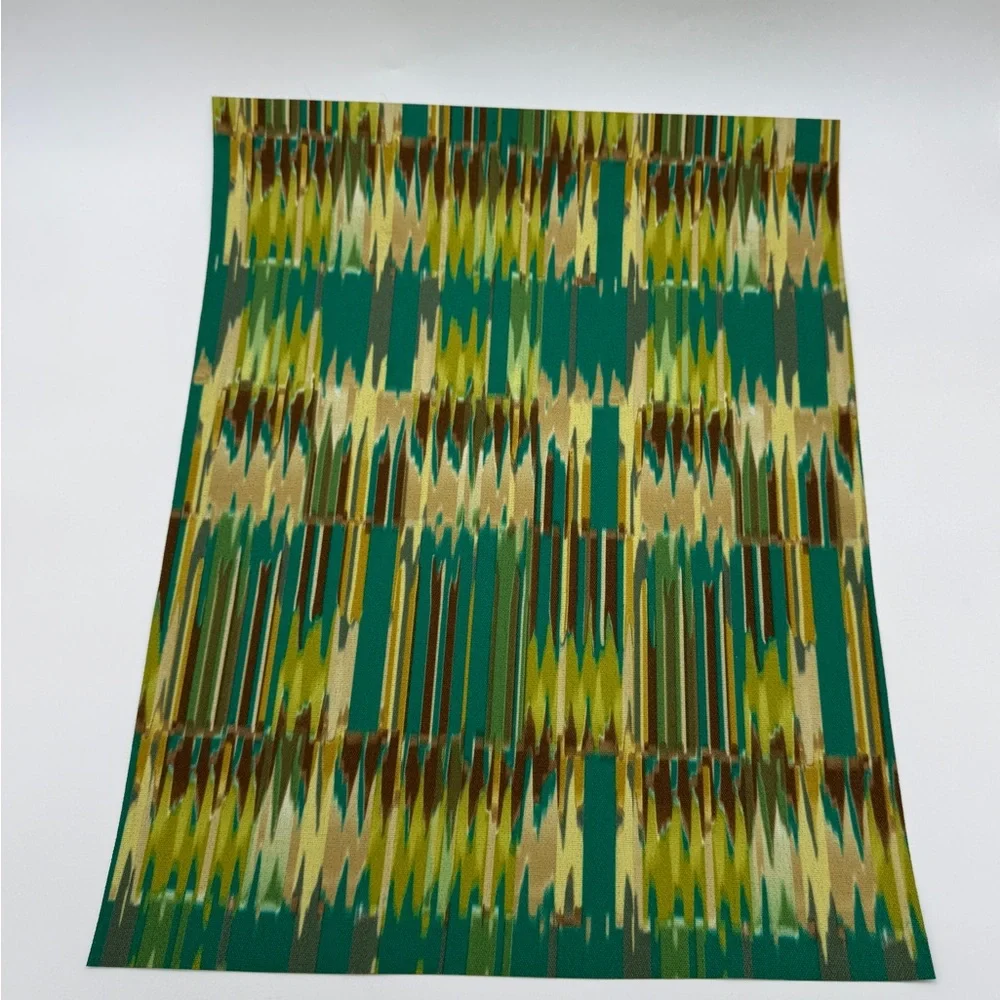 Crate & Barrel Green Abstract (24” X 18”) Placemats Set Of 6 USA Kitchen Dining